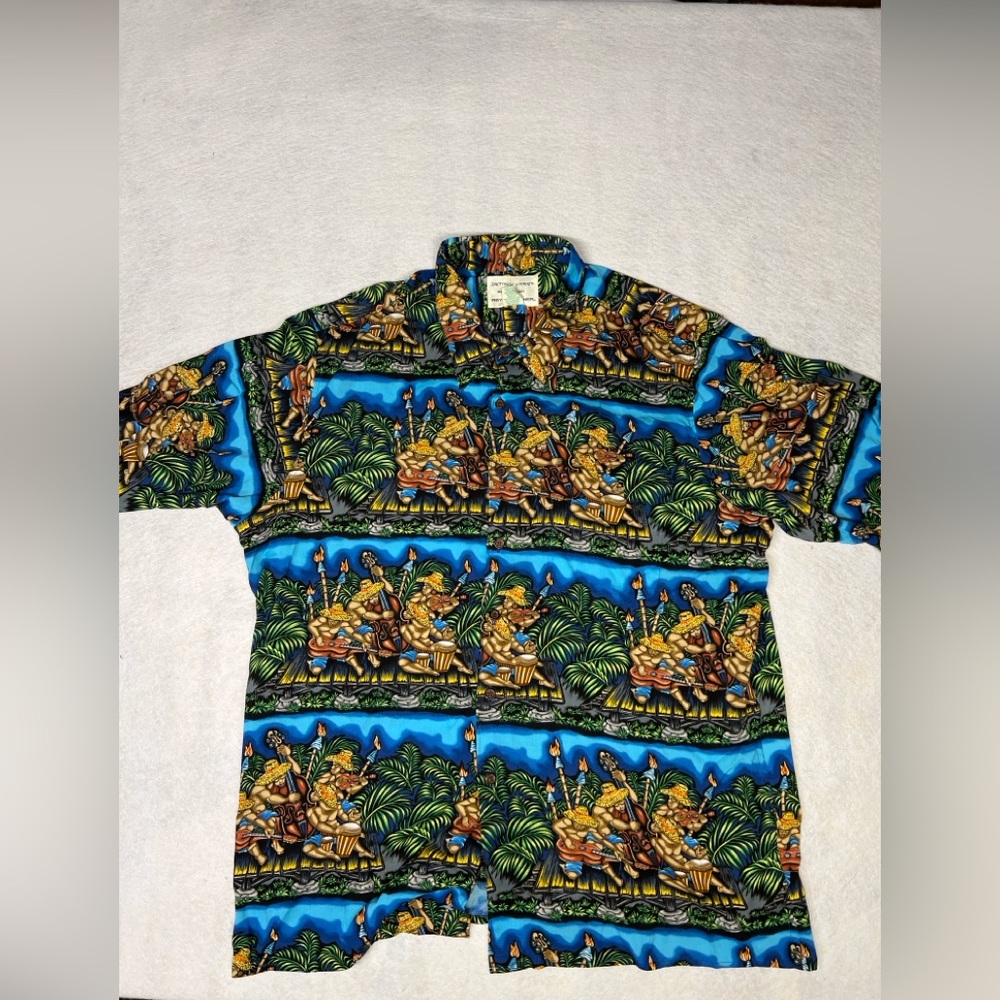 Vintage Reyn Spooner Detrich Varez Men’s XL Musicians Hawaiian Aloha Shirt EUC - Picture 2 of 6